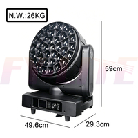 FEIYUEYUE B-Eyes DMX K25 37x40W RGBW 4in1 LED Moving Head Zoom Wash Light mit Hohem CRI 96 Ra96 IP20 50000h für Bühne, Event und Konzert