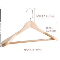 Cintres de luxe en bois personnalisables avec logo pour costumes, manteaux et chemises, à épaules larges, pour usage professionnel et domestique