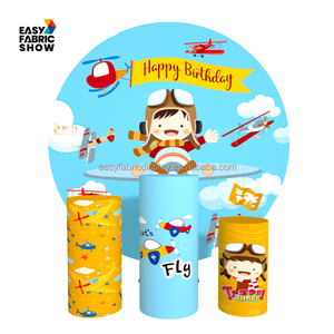 Soporte de Fondo Arqueado para Cumpleaños <span class=keywords><strong>LEWEI</strong></span> E-B1052 con Cubierta Circular y 3 Cilindros de Aluminio para Decoración de Fiestas - Product Image 2