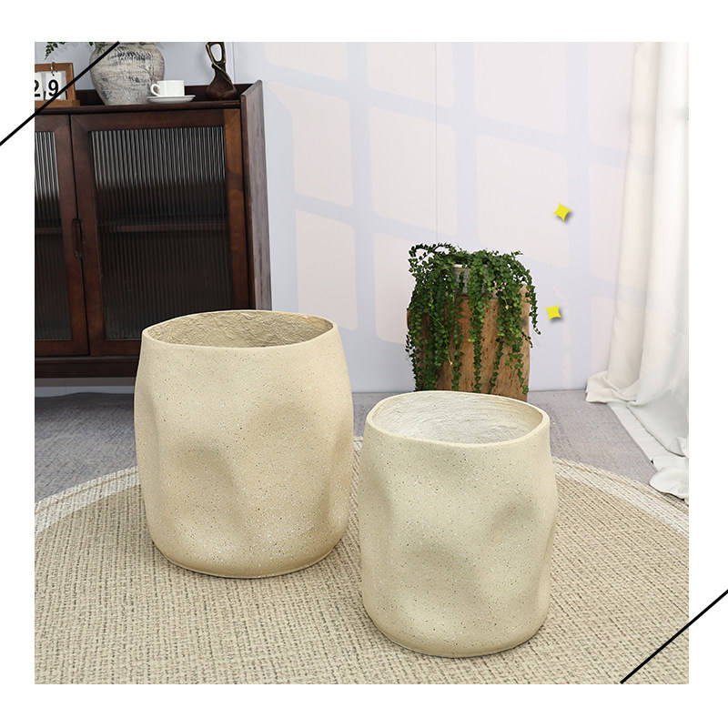 Beige money bag set-one large and one small