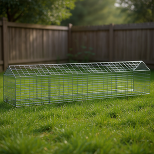 Jaula para Conejos de Acero Galvanizado Plateado, 400 x 78 x 78 cm, Alojamiento Duradero para Mascotas - Product Image 2