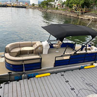 Bateau ponton de plaisance en aluminium à grande vitesse pour 17/19/21/23 pieds, idéal pour le tourisme et les loisirs familiaux, à vendre