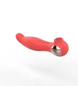 Vibratore per succhiare il clitoride da donna in silicone rosa 6 modalità di aspirazione