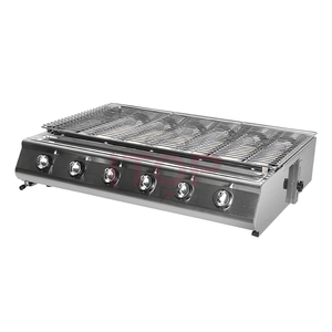 Barbecue à gaz 6 brûleurs sans fumée, plancha de table européenne pour extérieur, barbecue à gaz sans fumée - Product Image 1