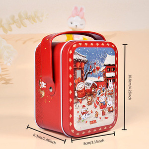 Juego de Cajas de Dulces Rojas de Metal, 301-500 ml, Temáticas para Año Nuevo y Bodas, Contenedor de Almacenamiento para Regalos - Product Image 4