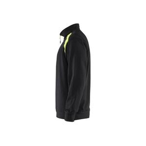 BLAKLADER-Sweat-shirt 2 tons demi-zip 335311589933M Noir/Jaune-EAN 7330509597194 WORK HOODIES - Product Image 5