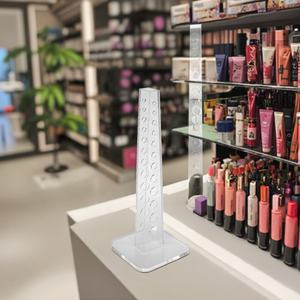 <span class=keywords><strong>Torre</strong></span> de brocha de maquillaje acrílica transparente para venta al por menor - Product Image 5