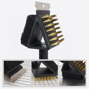 Herramienta de Limpieza para Accesorios de Parrilla, Cepillo de Alambre de Acero Inoxidable con Mango, Limpiador de Parrilla 3 en 1 con Cerdas Suaves Resistentes al Calor - Product Image 2