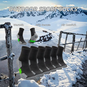 Outdoor Sports Breathable Spandex/Cotton Crew <b>Socks</b> Men Women Thick Casual Winter Mountaineering Hiking Running Anti-Slip Body - Product Image 4