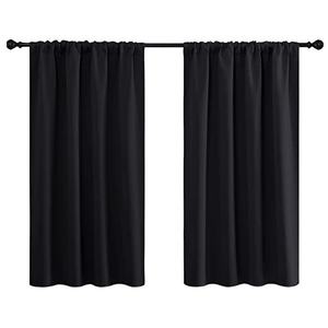 Rideaux occultants modernes ignifuges toutes saisons 29W X 24L pouces, isolants thermiques solides, 2 panneaux de rideaux pour la cuisine - Product Image 1