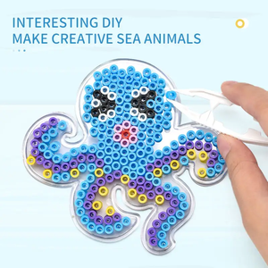 Kits de perles à fusionner DIY <span class=keywords><strong>pas</strong></span> chers, jouet éducatif personnalisé pour enfants, planche à chevilles de 5 mm pour perles à fusionner - Product Image 5