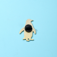 Broche en émail métallique personnalisée en gros, motif pingouin, pour la vente en gros, broches esthétiques en émail, pour usage quotidien, sacs, artisanat métallique, chapeaux, étiquettes
