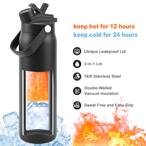 Custom Logo 32oz 1000ml spout lid stainless steel drink bottle Double Wall vacuum insulated water bottle with straw - Product Image 5