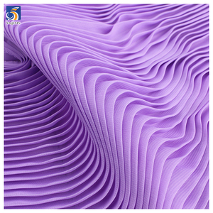 Proveedor Dorado de Guangzhou, Tela de Chifón Suave y Elástica con Pliegues de Acordeón para Bufandas/Vestidos, OEM - Product Image 5