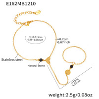 Bracelet chaîne géométrique en acier inoxydable avec pendentif cœur en zircon pour femme, bijoux de mode à superposer, vente en gros