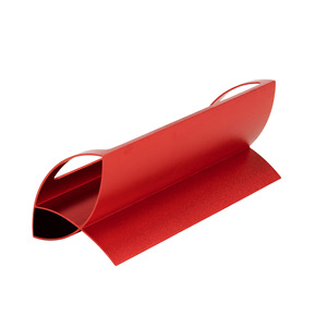 Metal Business Card Holder 4.3x10cm Aluminum Alloy Single Layer Red Office Use - Product Image 3