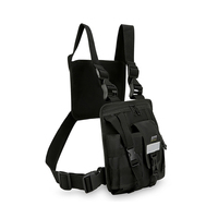 Sac Poitrine Tactique Réfléchissant pour Homme, Nouveau Design, Extérieur, avec Double Poche Poitrine Étanche, Sac à Dos Noir avec Cadre Externe