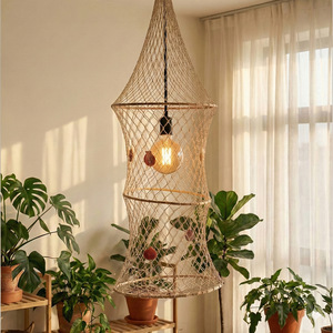 Jaula para Peces Colgante de Cuerda Estilo Mediterráneo, Color Blanco Irregular, Decoración para el Hogar, Accesorio para Fiestas de Cumpleaños al Aire Libre - Product Image 1