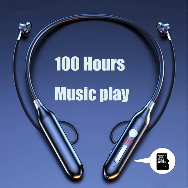 2023 100 Hours Earphone S880 TWS Bass in Ear Wireless Headphone Magnetic Neckband Sports Running Earplug Noise Canceling Headset