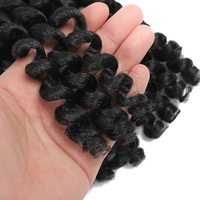 En gros 8 Pouces Bounce Jumpy Baguette Curl Crochet Tresse Cheveux Twist Tresses Africain En Synthétique Tressage Extensions de Cheveux