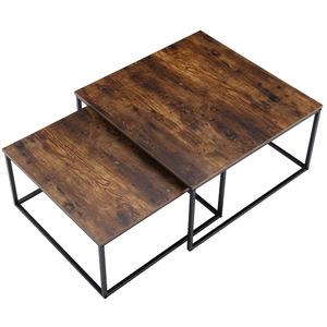 INS-style wrought iron and solid wood coffee <b>table</b>, Nordic style <b>small</b> coffee <b>table</b>, simple square/side <b>table</b>/corner <b>table</b> for - Product Image 1