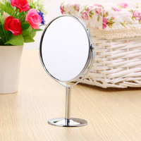Vente chaude Portable Double Face Métal Rotation Miroir Mini Beauté Table Maquillage Miroir Cosmétique Loupe Stand Table Miroir