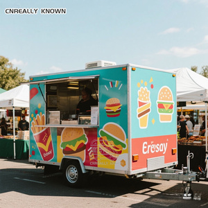 OEM Mobile Supply Trailer Us Standard Cart On Wheels Small Fiberglass Food Concession Trucks With Grill Fryer - Product Image 5