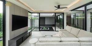 Villa de luxe moderne de style europé<span class=keywords><strong>en</strong></span> à trois étages avec balcons et éclairage extérieur d'ambiance, service de rénovation et de conception - Product Image 4