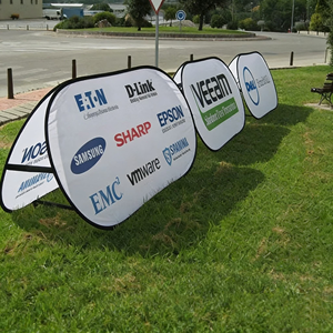 Banner A-Frame Ovale Portatile Personalizzato per Sport all'Aperto, Banner Pop-up con Logo Golf per <span class=keywords><strong>Pubblicità</strong></span> - Product Image 5