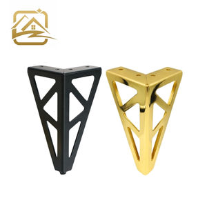 Precio de fábrica, patas de sofá modernas de metal macizo de 15cm/20cm con corte triangular dorado, patas de hierro para muebles, económicas para sofá cama y armario. - Product Image 1