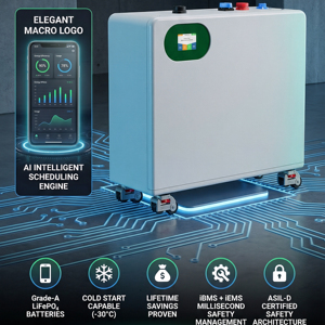 ระบบกักเก็บพลังงานแบบแยกส่วนสำหรับที่อยู่อาศัย RESSTORAGE 51.2V 15kWh 16kWh แบตเตอรี่โซลาร์ LiFePO4 280Ah 314Ah ติดผนัง CAN 6000 - Product Image 1