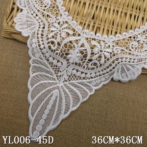 Bianco scollo colorabile floreale Crochet con collo in pizzo - Product Image 3