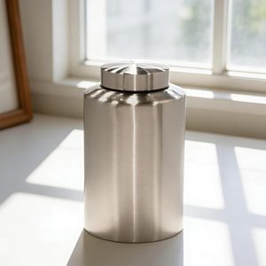 Заводская распродажа, большая модель из нержавеющей стали, в американском Европейском стиле, простая цилиндрическая урна, аксессуары для гроба - Product Image 2