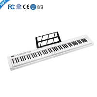 88-Key Portable MIDI Enabled Multifunctional Digital Piano Organ Electronic Keyboard with Built-In Speaker Lightweight Design