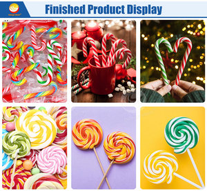 <span class=keywords><strong>Línea</strong></span> de producción de bastón de caramelo completamente automática Candy Drop Roller Lollipop Make Candy Cane Machine - Product Image 2