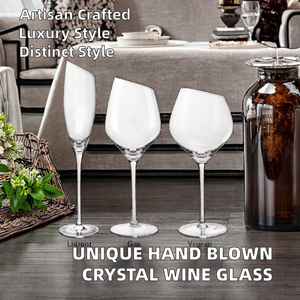 Style élégant et luxueux pour l'intérieur et l'extérieur <span class=keywords><strong>Verre</strong></span> à <span class=keywords><strong>vin</strong></span> à longue tige en cristal unique soufflé à la main avec logo personnalisé - Product Image 2