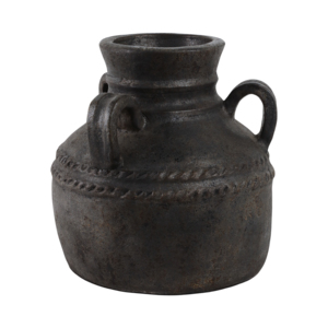 Vaso in terracotta con tre manici per l'arredamento del soggiorno, complemento d'arredo casual per l'ingresso, la camera da letto, l'ufficio o la mensola. - Product Image 3