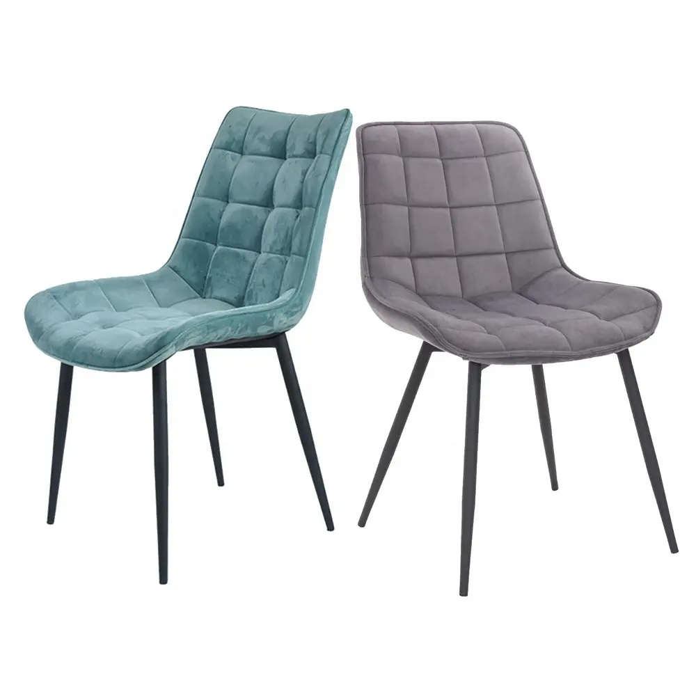 High quality High back modern comfortable boucle fabric colorful velvet nordic chair dining chairs price