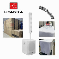 Enceinte colonne amplifiée HYANKA S1503W blanche, 45Hz-20KHz, équipement audio Bluetooth pour spectacles en direct en extérieur