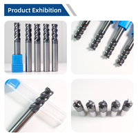 Outils CNC de haute performance et de précision, fraises à bout carré à 4 cannelures, fraises en carbure de tungstène, revêtement Altin Tin, OEM ISO9001