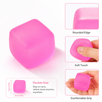 Jouet anti-stress TPR en forme de cube de glace à remontée lente, sensoriel, pour l'anxiété, OEM
