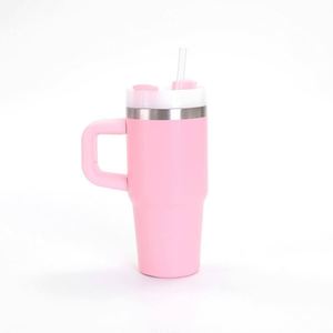 <b>Kids</b> Stainless Steel 14oz Insulated Drinking Tumbler with Straw Handle Portable Vacuum Travel Cup - Product Image 5