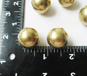 Cuentas de bolas huecas, espaciador de cuentas de latón crudo de 20mm, agujero de 1,5mm, hallazgos de joyería DIY - Product Image 4