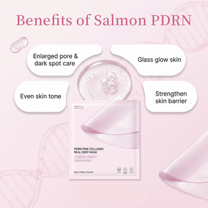มาส์กหน้าคอลลาเจนสีชมพูสูตรพิเศษ PDRN ของเกาหลี มาส์กไฮโดรเจล ลดเลือนริ้วรอย บำรุงผิว มาส์กหน้าคอลลาเจน PDRN จากปลาแซลมอน - Product Image 3