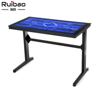 Bureau de jeu convertible en bois Ruibao avec surface métallique pour PC, couleur personnalisée, design moderne, prêt pour l'e-sport