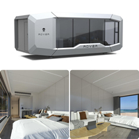 Capsule spatiale préfabriquée à facettes diamantées, Pod de glamping de luxe, Mini-maison modulaire, Villa de villégiature, Bâtiment de bureau panoramique, Chambre