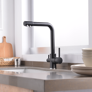 <span class=keywords><strong>Grifo</strong></span> purificador de agua doméstico negro de <span class=keywords><strong>doble</strong></span> manija con montaje en cubierta <span class=keywords><strong>grifo</strong></span> de agua potable directa/<span class=keywords><strong>grifo</strong></span> de ósmosis inversa - Product Image 2