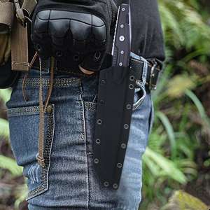 Cuchillo Táctico Personalizable Future Armor, Hoja de Acero Inoxidable de Alta Calidad, Funda de Madera y Plástico Industrial para Exteriores, DIY - Product Image 5