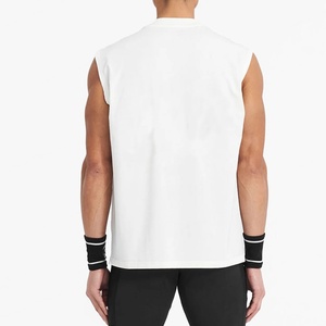 เสื้อกล้ามกีฬาผู้ชายผ้าฝ้ายระบายอากาศดี พิมพ์โลโก้ตามสั่ง คุณภาพสูง ขายส่ง - Product Image 5