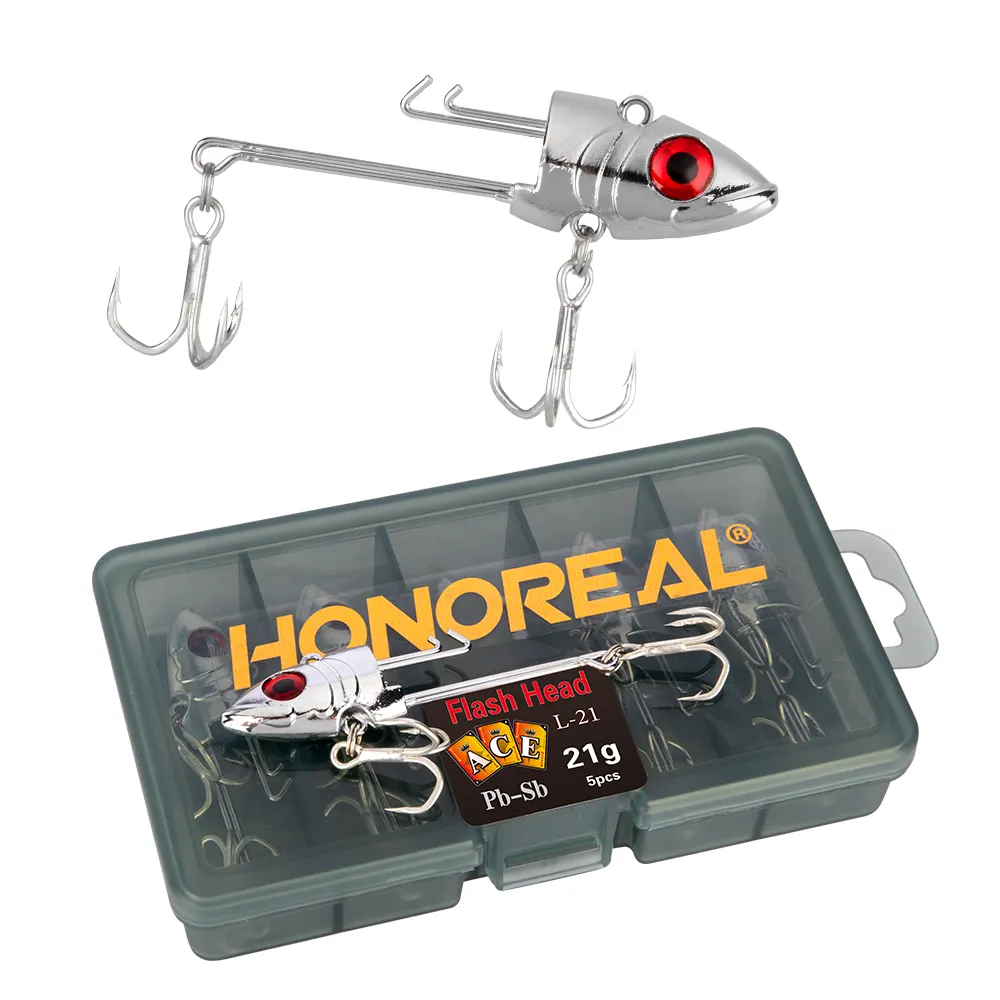 HONOREAL 60mm 21g kurşun Jig Head kanca balıkçılık Lure tuzlu tatlısu deniz bas alabalık Pike Crappie